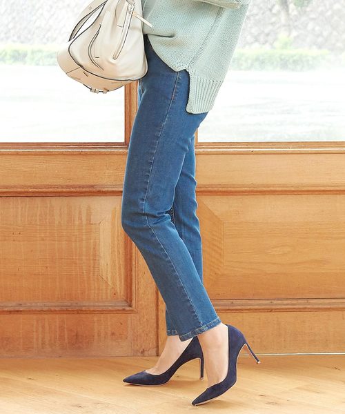 KOBE LETTUCE(コウベレタス)の「ストレッチスリムストレートデニムパンツ(デニムパンツ・レディース・ブルー/インディゴブルー/ワンウォッシュ・M/S)」の2枚目の写真