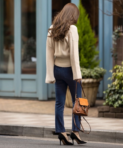 KOBE LETTUCE(コウベレタス)の「ストレッチスリムストレートデニムパンツ(デニムパンツ・レディース・ブルー/インディゴブルー/ワンウォッシュ・M/S)」の6枚目の写真