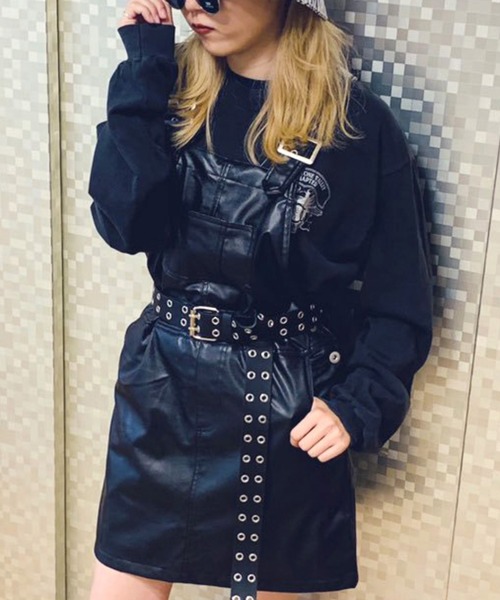 SPINNS（スピンズ）の「２ホール合皮ハトメベルト/ロング（ベルト・レディース・ブラック/ホワイト・ONESIZE）」の7枚目の写真