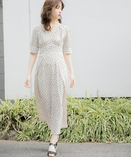 ドットワンピース 6047 ワンピース ワンピース Heather ヘザー のファッション ワンピース セール