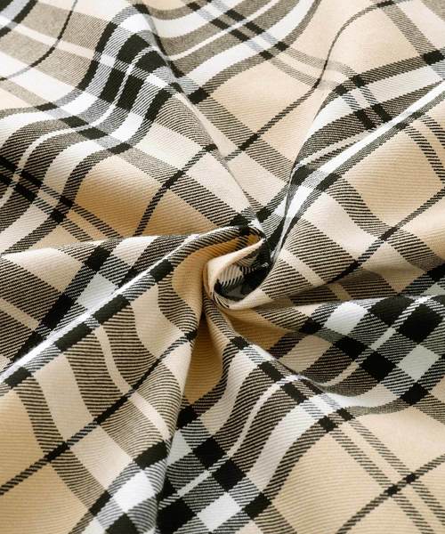 MONO-MART（モノマート）の「タータンチェックオーバーサイジングL/Sシャツ（シャツ/ブラウス・メンズ・ベージュ/ネイビー・LL/M/L）」の5枚目の写真