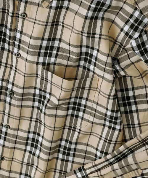 MONO-MART（モノマート）の「タータンチェックオーバーサイジングL/S