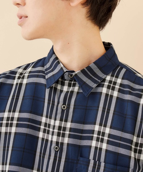 MONO-MART（モノマート）の「タータンチェックオーバーサイジングL/S