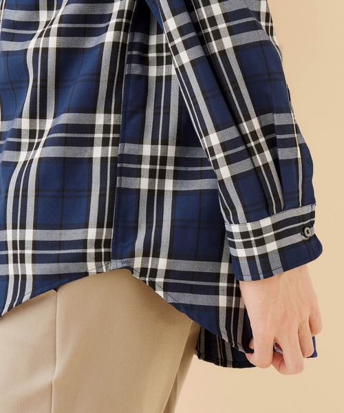 MONO-MART（モノマート）の「タータンチェックオーバーサイジングL/S
