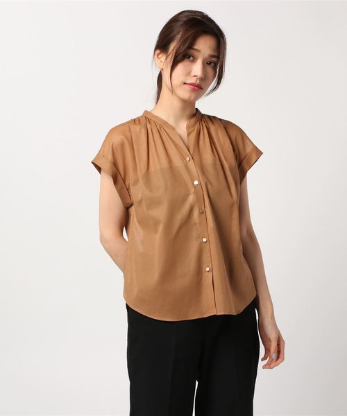 「NOLLEY'S」 半袖ブラウス 38 キャメル レディース NOLLEY'S 「NOLLEY'S」 半袖ブラウス 38 キャメル レディース
