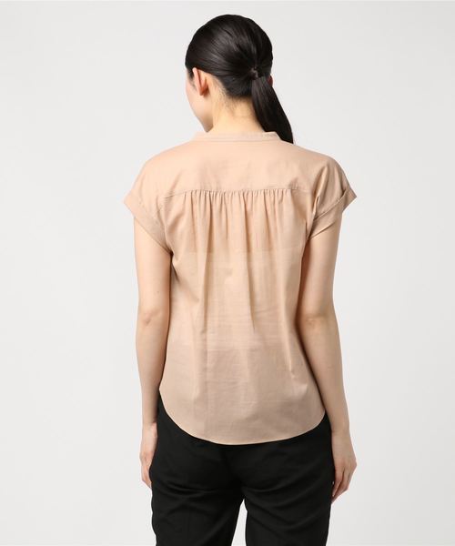 NOLLEY’S（ノーリーズ）の「[新色追加]ガスボイルメタル釦ブラウス（シャツ/ブラウス・レディース・グリーン/ホワイト/ラベンダー/キャメル/ピンク/ネイビー/ブラウン・38/36）」の22枚目の写真