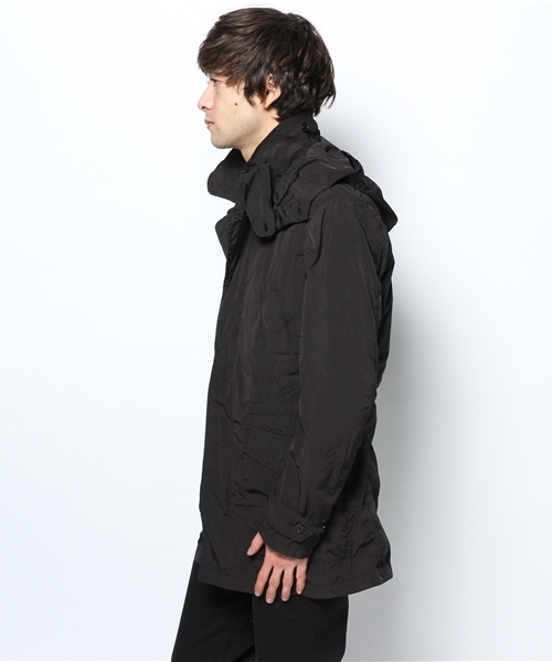 PLST（プラステ）の「Ｍen フード付ミリタリーステンカラーコート（ステンカラーコート・メンズ・ダークネイビー/ブラック・X-LARGE/SMALL/MEDIUM/LARGE）」の10枚目の写真