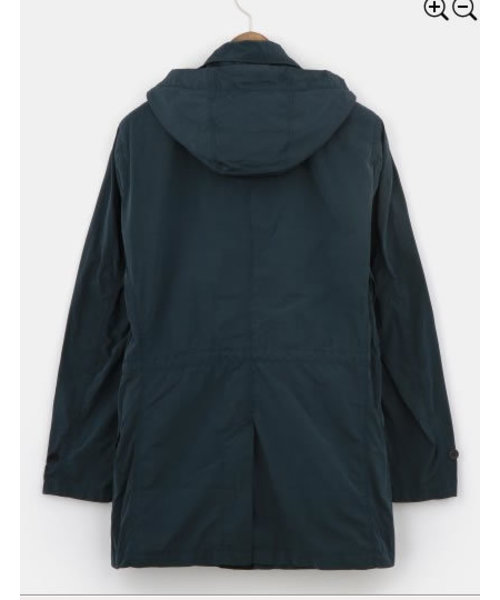 PLST（プラステ）の「Ｍen フード付ミリタリーステンカラーコート（ステンカラーコート・メンズ・ダークネイビー/ブラック・X-LARGE/SMALL/MEDIUM/LARGE）」の14枚目の写真