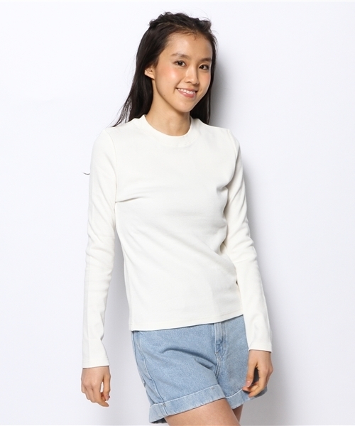 Chico(チコ)の「リブクルーネックT(ニット/セーター・レディース・グレー/ホワイト・FREE)」の2枚目の写真