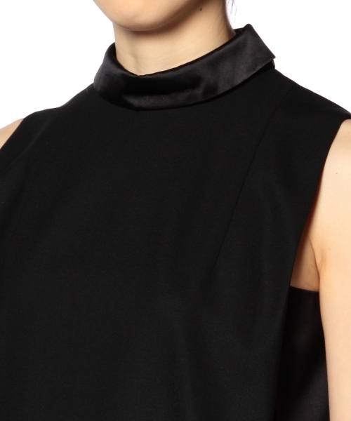 ASTRAET（アストラット）の「ASTRAET(アストラット）ジョーゼットハイネックノースリーブワンピース（ワンピース・レディース・ブラック・0/1）」の12枚目の写真