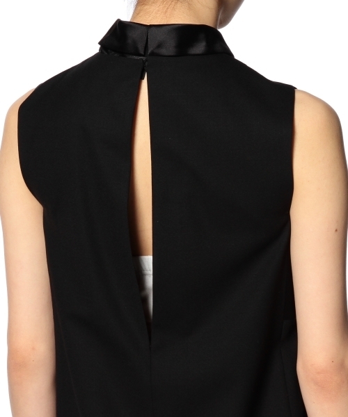 ASTRAET（アストラット）の「ASTRAET(アストラット）ジョーゼットハイネックノースリーブワンピース（ワンピース・レディース・ブラック・0/1）」の4枚目の写真