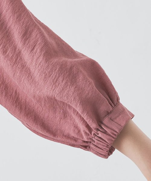 natural couture（ナチュラルクチュール）の「タッセルベルト付きカシュクールワンピース（ワンピース・レディース・ピンク/ブラック系その他/グレイッシュベージュ/ベージュ/ミント/ピンク系その他・FREE）」の12枚目の写真