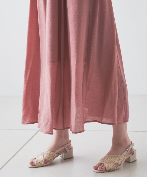 natural couture（ナチュラルクチュール）の「タッセルベルト付きカシュクールワンピース（ワンピース・レディース・ピンク/ブラック系その他/グレイッシュベージュ/ベージュ/ミント/ピンク系その他・FREE）」の15枚目の写真