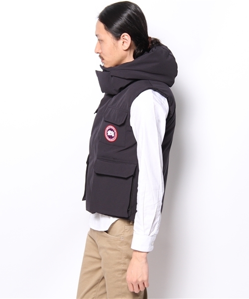AMERICAN RAG CIE(アメリカンラグシー)の「CANADA GOOSE ダウンベスト【HUDSON】116-CGS-HUDSON(ダウンベスト・メンズ・ブラック/カーキ/ネイビー・X-SMALL/SMALL)」の5枚目の写真