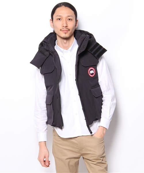 AMERICAN RAG CIE(アメリカンラグシー)の「CANADA GOOSE ダウンベスト【HUDSON】116-CGS-HUDSON(ダウンベスト・メンズ・ブラック/カーキ/ネイビー・X-SMALL/SMALL)」の7枚目の写真