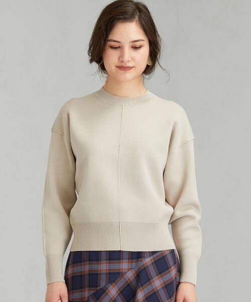 green label relaxing（グリーンレーベルリラクシング）の「[手洗い可能] FFC スムース クルーネック ニット（ニット/セーター・レディース・ブラック/ライトグレー/ブラウン/ライラック・FREE）」の16枚目の写真