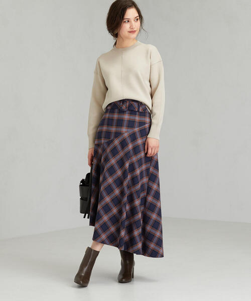 green label relaxing（グリーンレーベルリラクシング）の「[手洗い可能] FFC スムース クルーネック ニット（ニット/セーター・レディース・ブラック/ライトグレー/ブラウン/ライラック・FREE）」の14枚目の写真