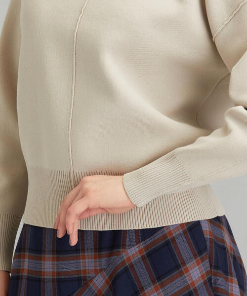 green label relaxing（グリーンレーベルリラクシング）の「[手洗い可能] FFC スムース クルーネック ニット（ニット/セーター・レディース・ブラック/ライトグレー/ブラウン/ライラック・FREE）」の12枚目の写真