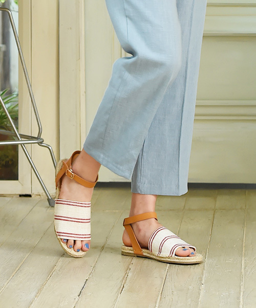 Luz Llena（ラズレナ）の「リネンジュートバックストラップサンダル（サンダル・レディース・レッド/ブルー・SMALL/MEDIUM）」の3枚目の写真