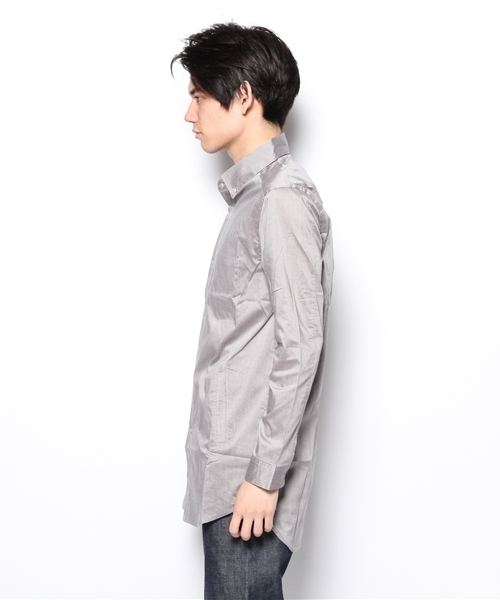 WHO'S WHO gallery(フーズフーギャラリー)の「ロングシャツ(シャツ/ブラウス・メンズ・グレー/ダークブルー/スミクロ/オフホワイト・MEDIUM/SMALL)」の10枚目の写真