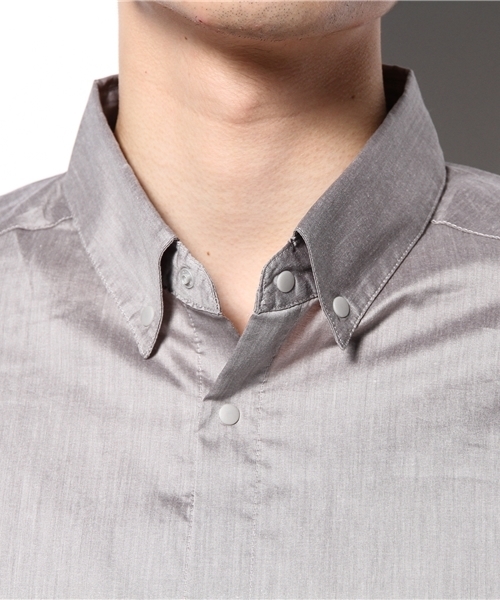 WHO'S WHO gallery(フーズフーギャラリー)の「ロングシャツ(シャツ/ブラウス・メンズ・グレー/ダークブルー/スミクロ/オフホワイト・MEDIUM/SMALL)」の8枚目の写真