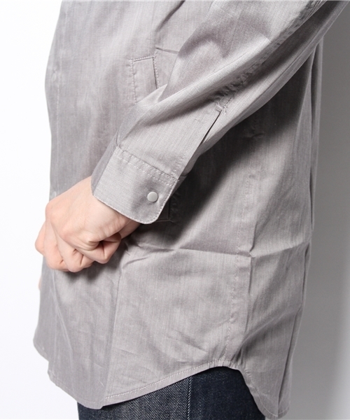 WHO'S WHO gallery(フーズフーギャラリー)の「ロングシャツ(シャツ/ブラウス・メンズ・グレー/ダークブルー/スミクロ/オフホワイト・MEDIUM/SMALL)」の7枚目の写真