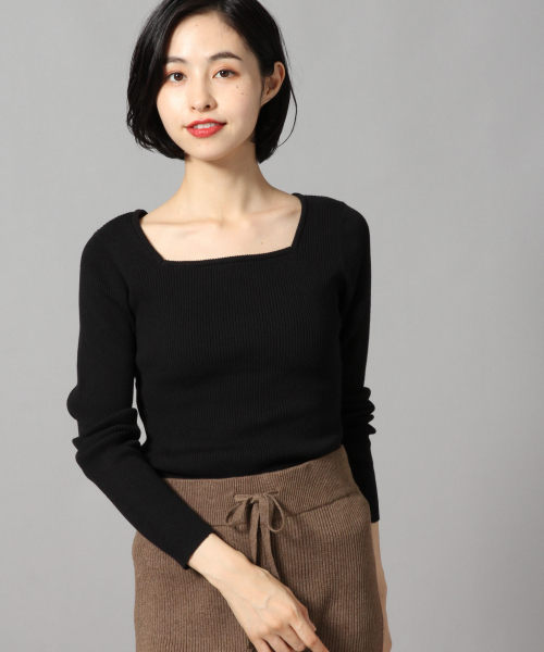 LOWRYS FARM（ローリーズファーム）の「スクエアタイトプルオーバー　851130（ニット/セーター・レディース・オフホワイト/ブラック/グリーン/イエロー/ネイビー・MEDIUM/LARGE）」の20枚目の写真