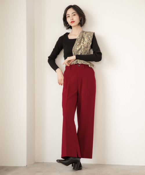 LOWRYS FARM（ローリーズファーム）の「スクエアタイトプルオーバー　851130（ニット/セーター・レディース・オフホワイト/ブラック/グリーン/イエロー/ネイビー・MEDIUM/LARGE）」の18枚目の写真