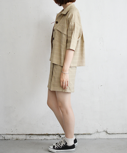 PairPair（ペアペア）の「ポケット付チェックシャツ/SETUP可（シャツ/ブラウス・レディース・ブラック/ベージュ/ブラウン系その他・FREE）」の21枚目の写真