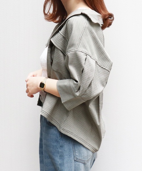 PairPair（ペアペア）の「ポケット付チェックシャツ/SETUP可（シャツ/ブラウス・レディース・ブラック/ベージュ/ブラウン系その他・FREE）」の16枚目の写真