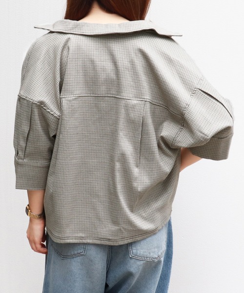 PairPair（ペアペア）の「ポケット付チェックシャツ/SETUP可（シャツ/ブラウス・レディース・ブラック/ベージュ/ブラウン系その他・FREE）」の15枚目の写真