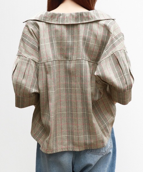 PairPair（ペアペア）の「ポケット付チェックシャツ/SETUP可（シャツ/ブラウス・レディース・ブラック/ベージュ/ブラウン系その他・FREE）」の6枚目の写真