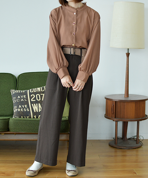 PairPair(ペアペア)の「レース付イロイロボタン袖ボリュームブラウス(シャツ/ブラウス・レディース・ブラック/アイボリー/ボルドー/モカ・FREE)」の14枚目の写真