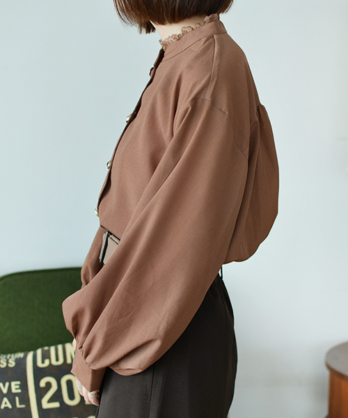 PairPair(ペアペア)の「レース付イロイロボタン袖ボリュームブラウス(シャツ/ブラウス・レディース・ブラック/アイボリー/ボルドー/モカ・FREE)」の6枚目の写真