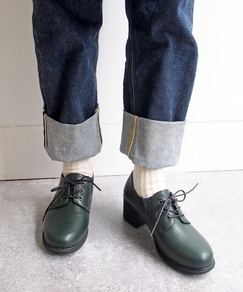 byあしながおじさん（バイアシナガオジサン）の「レースアップシューズ　8710225（ドレスシューズ・レディース・ブラック/ダークブラウン/グレイッシュベージュ/ライトグレー/グリーン/チョコ・22.5cm/23.5cm/24.5cm/23.0cm/24.0cm/22.0cm/25.0cm/23cm/25cm/24cm/22cm）」の6枚目の写真