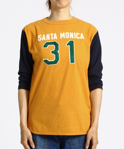 BEAMS BOY（ビームスボーイ）の「CHESWICK / Baseball 7分袖 TEE（Tシャツ/カットソー・レディース・オフホワイト/ブルー系その他/オレンジ・ONE SIZE）」の10枚目の写真