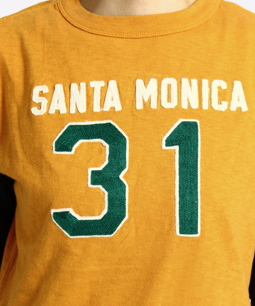 BEAMS BOY（ビームスボーイ）の「CHESWICK / Baseball 7分袖 TEE（Tシャツ/カットソー・レディース・オフホワイト/ブルー系その他/オレンジ・ONE SIZE）」の7枚目の写真