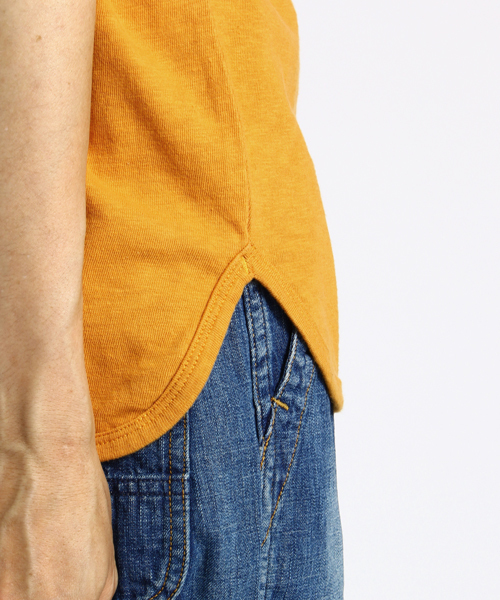 BEAMS BOY（ビームスボーイ）の「CHESWICK / Baseball 7分袖 TEE（Tシャツ/カットソー・レディース・オフホワイト/ブルー系その他/オレンジ・ONE SIZE）」の5枚目の写真