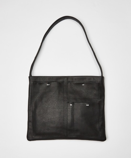 20/80(テゥエンティーエイティー)の「【20/80】トゥエンティーエイティー/SHRINK LEATHER FLAT POCKET SHOULDER BAG SMALL(ショルダーバッグ・メンズ・ブラック/ブラウン/グレー・FREE)」の2枚目の写真