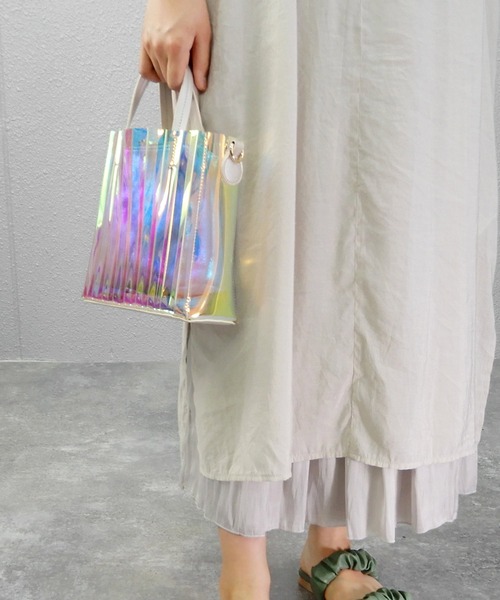 セール プリーツクリアのミニバッグ ポーチ付き ハンドバッグ ミニショルダー ショルダーバッグ Minia ミニア のファッション通販 Zozotown