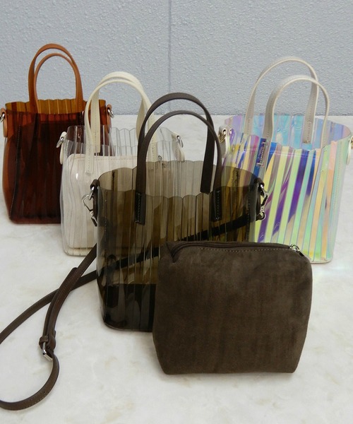 セール プリーツクリアのミニバッグ ポーチ付き ハンドバッグ ミニショルダー ショルダーバッグ Minia ミニア のファッション通販 Zozotown