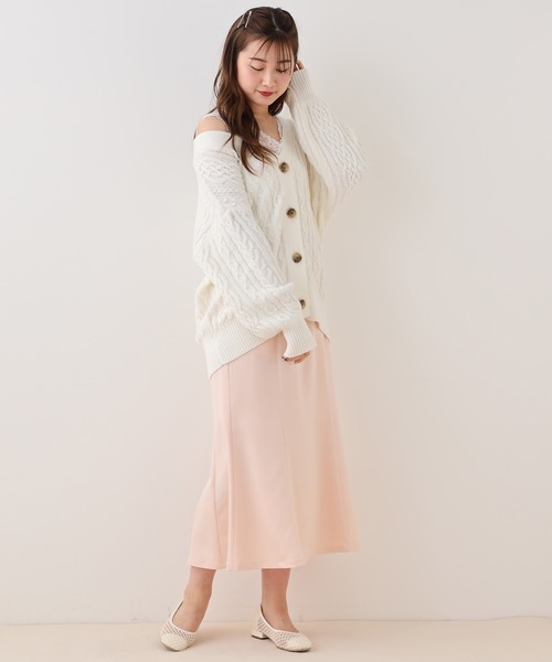 one after another NICE CLAUP（ワンアフターアナザーナイスクラップ）の「ベルト付きマーメイドスカート（スカート・レディース・ベージュ/グリーン系その他/ピンク系その他/ライトピンク・FREE）」の8枚目の写真