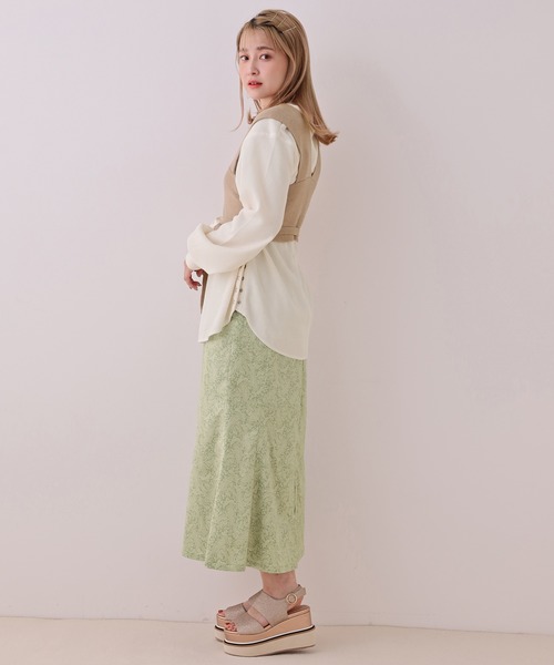 one after another NICE CLAUP（ワンアフターアナザーナイスクラップ）の「ベルト付きマーメイドスカート（スカート・レディース・ベージュ/グリーン系その他/ピンク系その他/ライトピンク・FREE）」の18枚目の写真