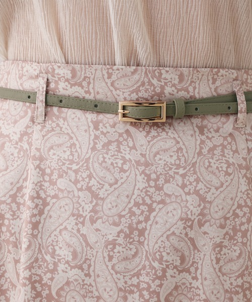 one after another NICE CLAUP（ワンアフターアナザーナイスクラップ）の「ベルト付きマーメイドスカート（スカート・レディース・ベージュ/グリーン系その他/ピンク系その他/ライトピンク・FREE）」の5枚目の写真