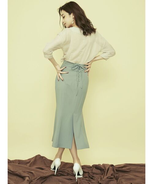 RESEXXY(リゼクシー)の「ノーカラーシアージャケット(ノーカラージャケット・レディース・ブラック/ベージュ/グリーン・FREE)」の6枚目の写真