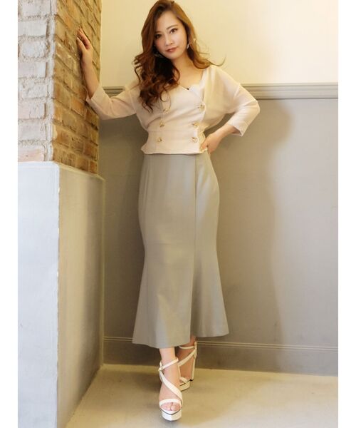 RESEXXY(リゼクシー)の「ノーカラーシアージャケット(ノーカラージャケット・レディース・ブラック/ベージュ/グリーン・FREE)」の7枚目の写真