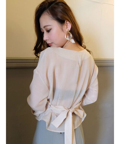 RESEXXY(リゼクシー)の「ノーカラーシアージャケット(ノーカラージャケット・レディース・ブラック/ベージュ/グリーン・FREE)」の12枚目の写真