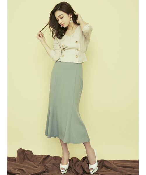 RESEXXY(リゼクシー)の「ノーカラーシアージャケット(ノーカラージャケット・レディース・ブラック/ベージュ/グリーン・FREE)」の16枚目の写真