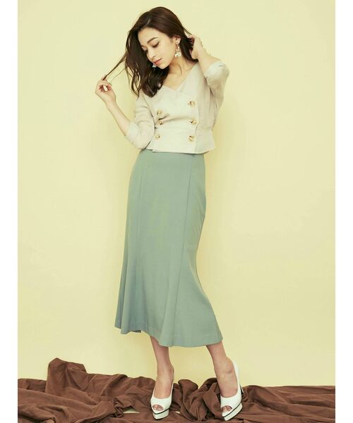 RESEXXY(リゼクシー)の「ノーカラーシアージャケット(ノーカラージャケット・レディース・ブラック/ベージュ/グリーン・FREE)」の17枚目の写真