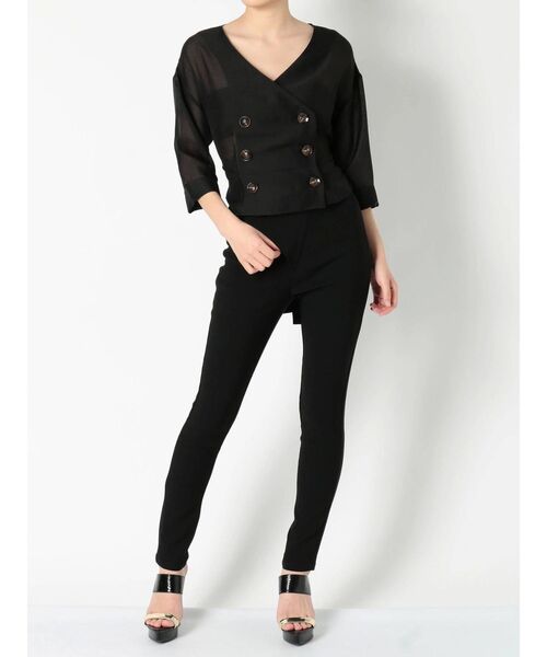 RESEXXY(リゼクシー)の「ノーカラーシアージャケット(ノーカラージャケット・レディース・ブラック/ベージュ/グリーン・FREE)」の18枚目の写真